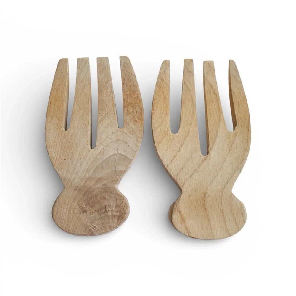 Wooden Salad Forks Salad Hands Serving Utensils